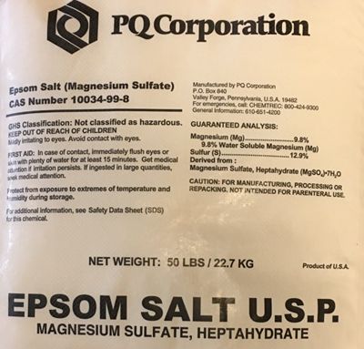 Magnesium Sulphate - 1 lb.